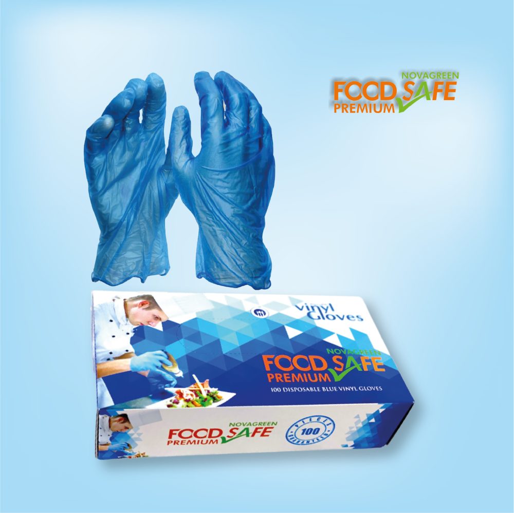 Vinyl Gloves Blue - Image 2