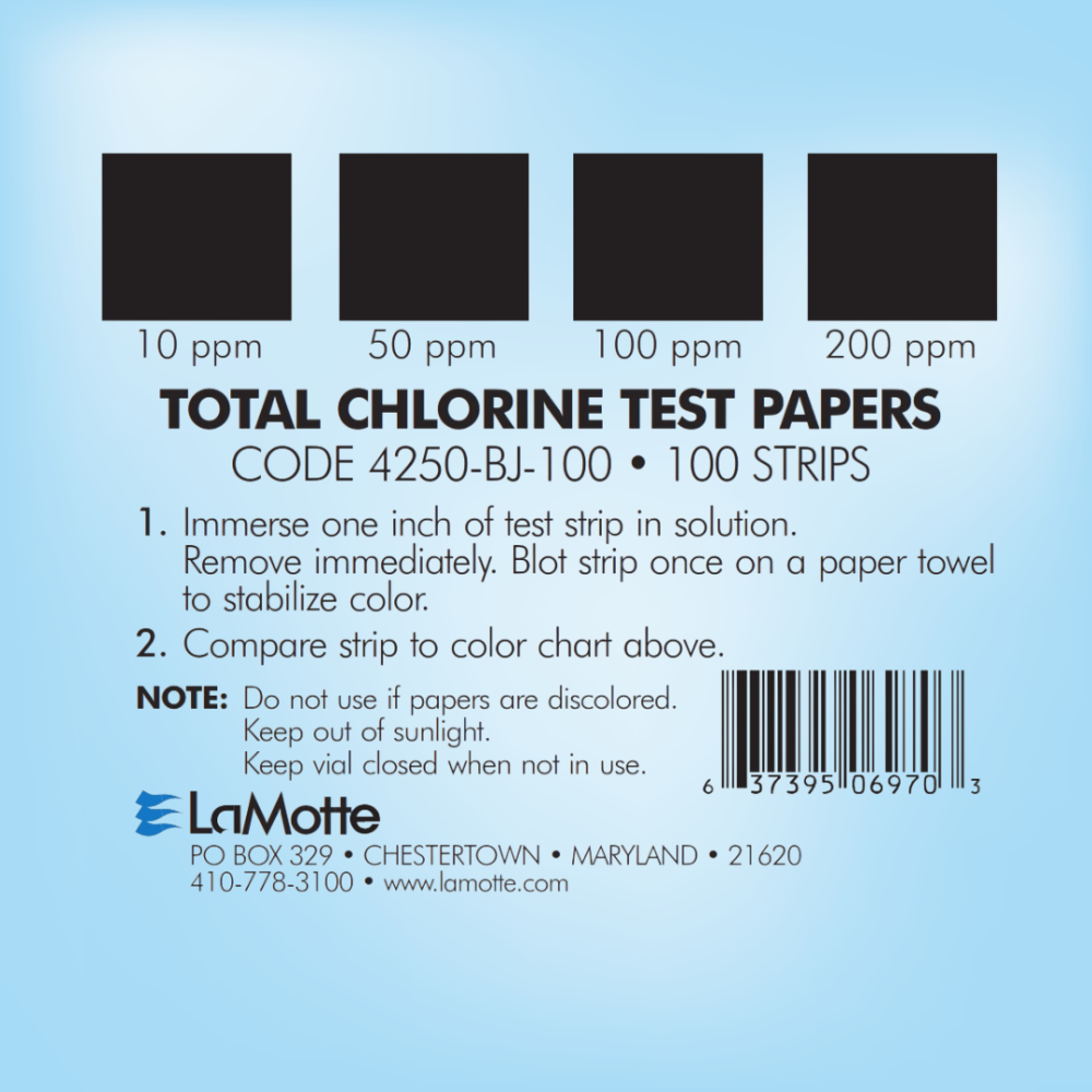 Lamotte Total Chlorine Test Strips - Image 2