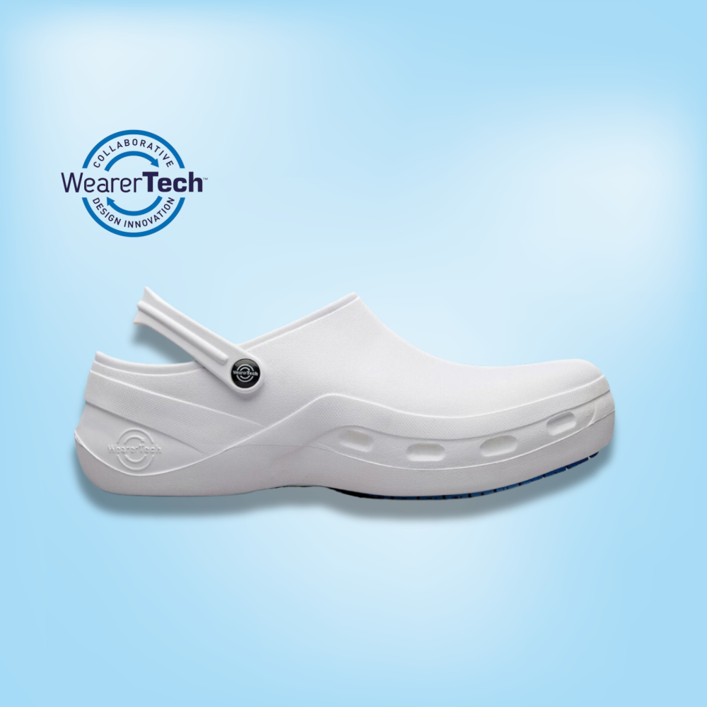 Protect Non-Slip Comfortable White Work Clog with Safety Toe Cap