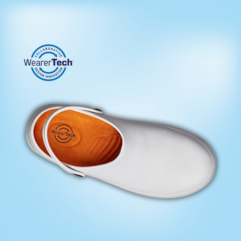 Protect Non-Slip Comfortable White Work Clog with Safety Toe Cap - Image 4