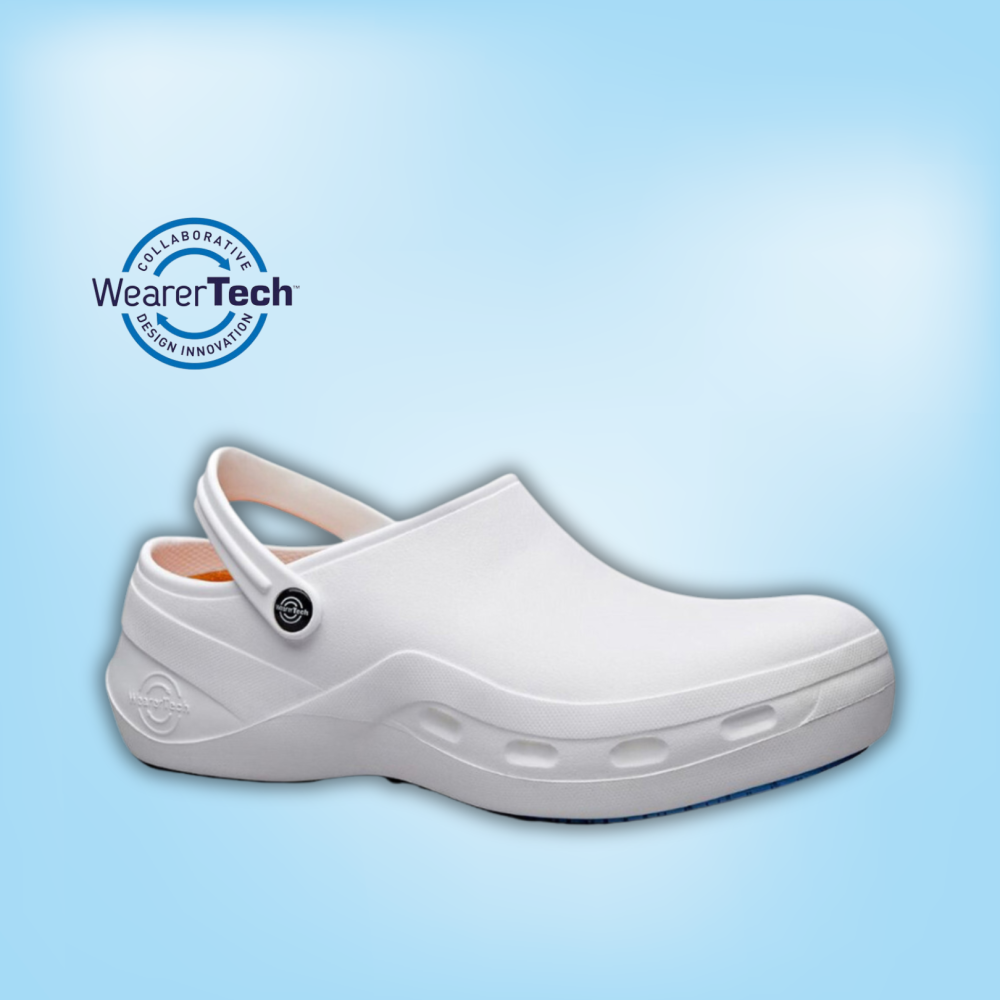 Protect Non-Slip Comfortable White Work Clog with Safety Toe Cap - Image 2