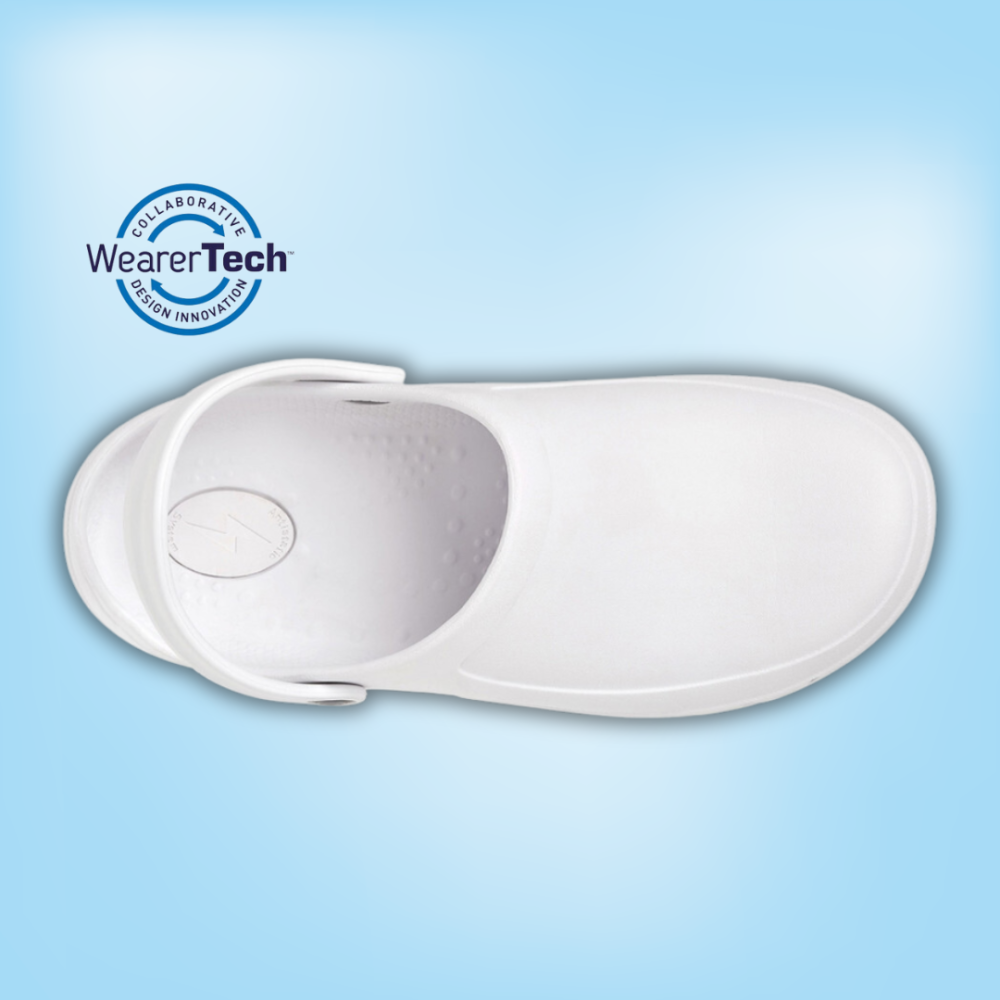 Revive Non-Slip Comfy White Work Shoe Clog - Image 6